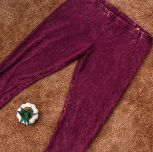 XL Maroon Mossimo printed leggings